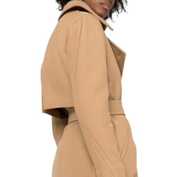 Rag & Bone Amber Belted Trench Coat Camel Wool Blend Long Coat Size XS EUC - Picture 13 of 13
